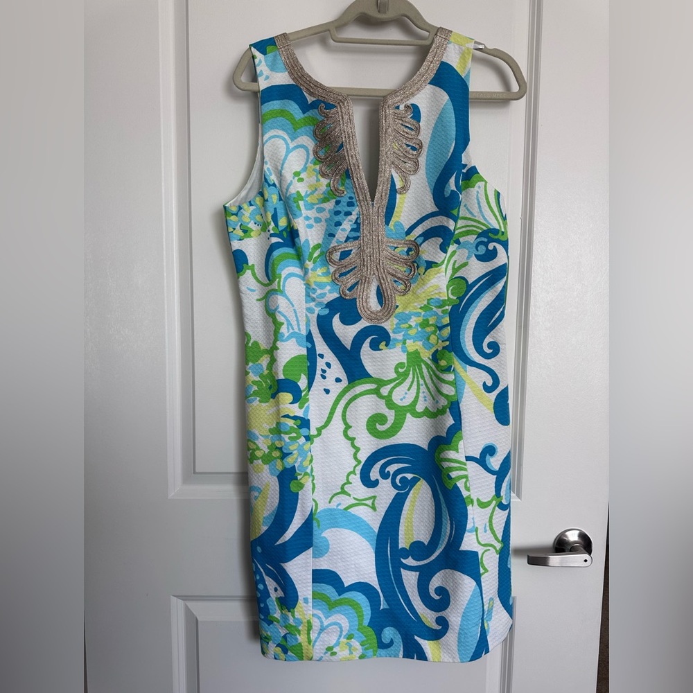 Lilly Pulitzer Janice Shift Dress Resort Coast in Crystal Coast